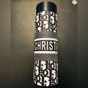 New Dior Black and White Monogram Thermos with cover